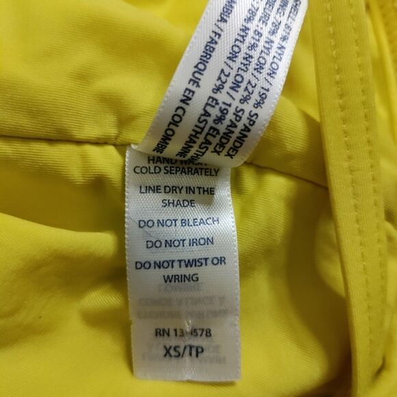 Vineyard Vines swim top size 5 tankini navy yellow striped ruffles bathing suit - Picture 4 of 5